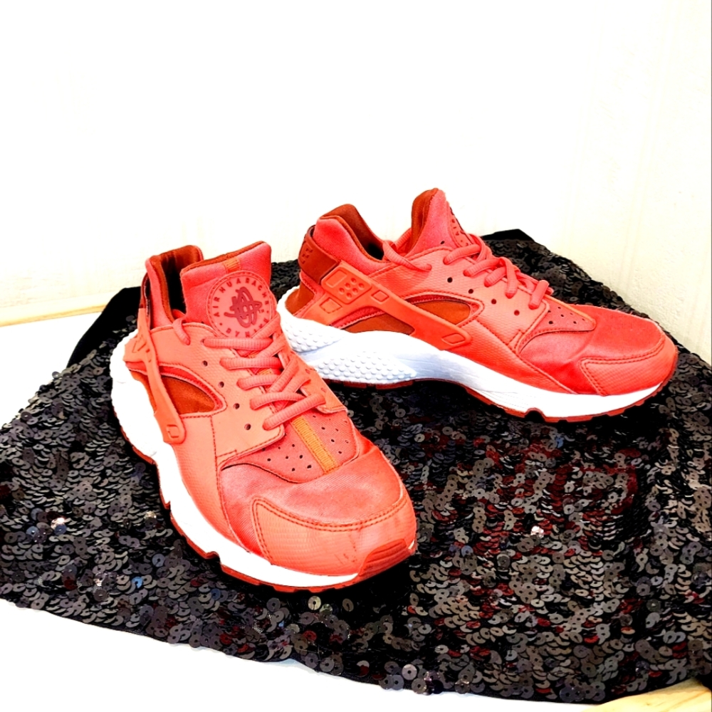 NIKE AIR HUARACHE RUN, 634835 801, EMBER GLOW/DARK, CAYENNE-WHITE